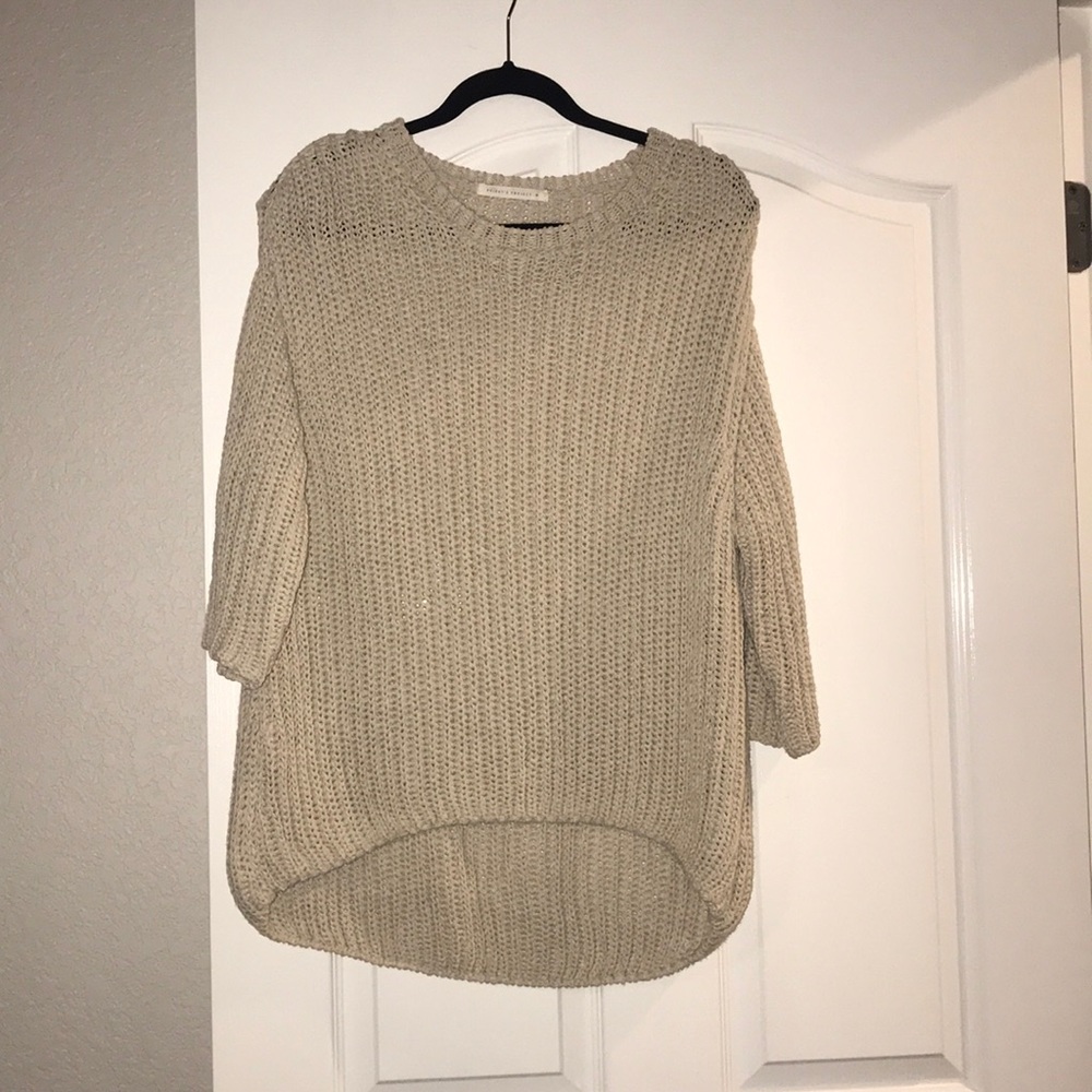 cable knit cream sweater